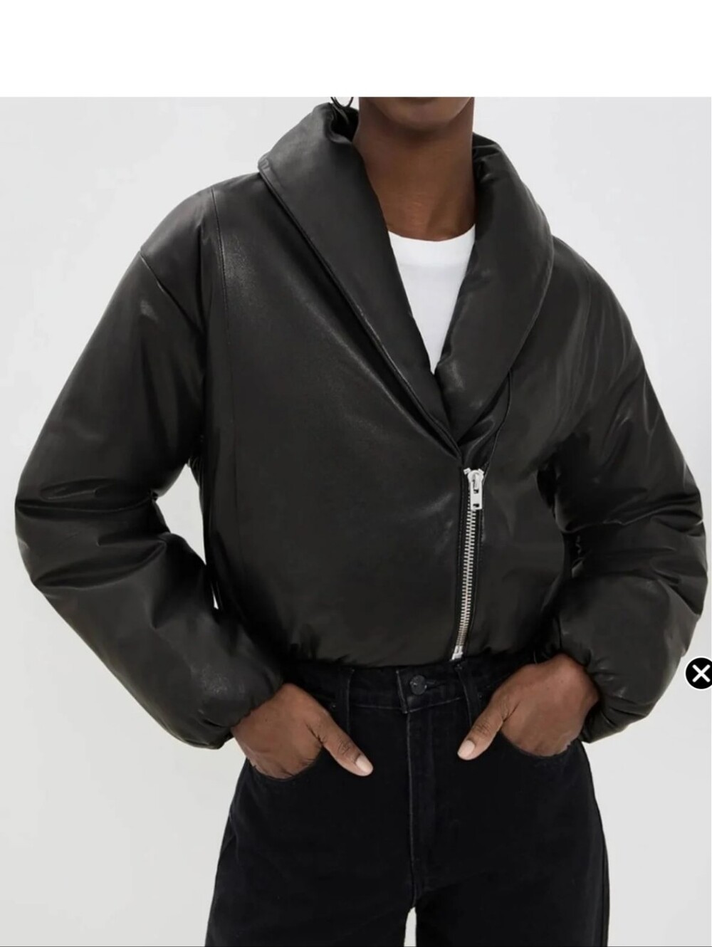 IRO Black Cropped Bomber Jacket